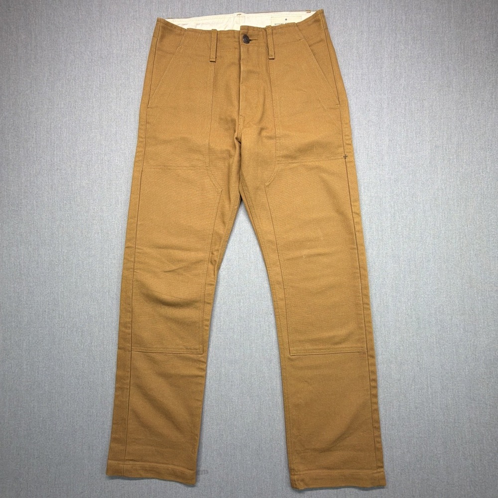 Imogene + Willie Hencye Canvas Work Pants Denim Brown Double Knee 30x30